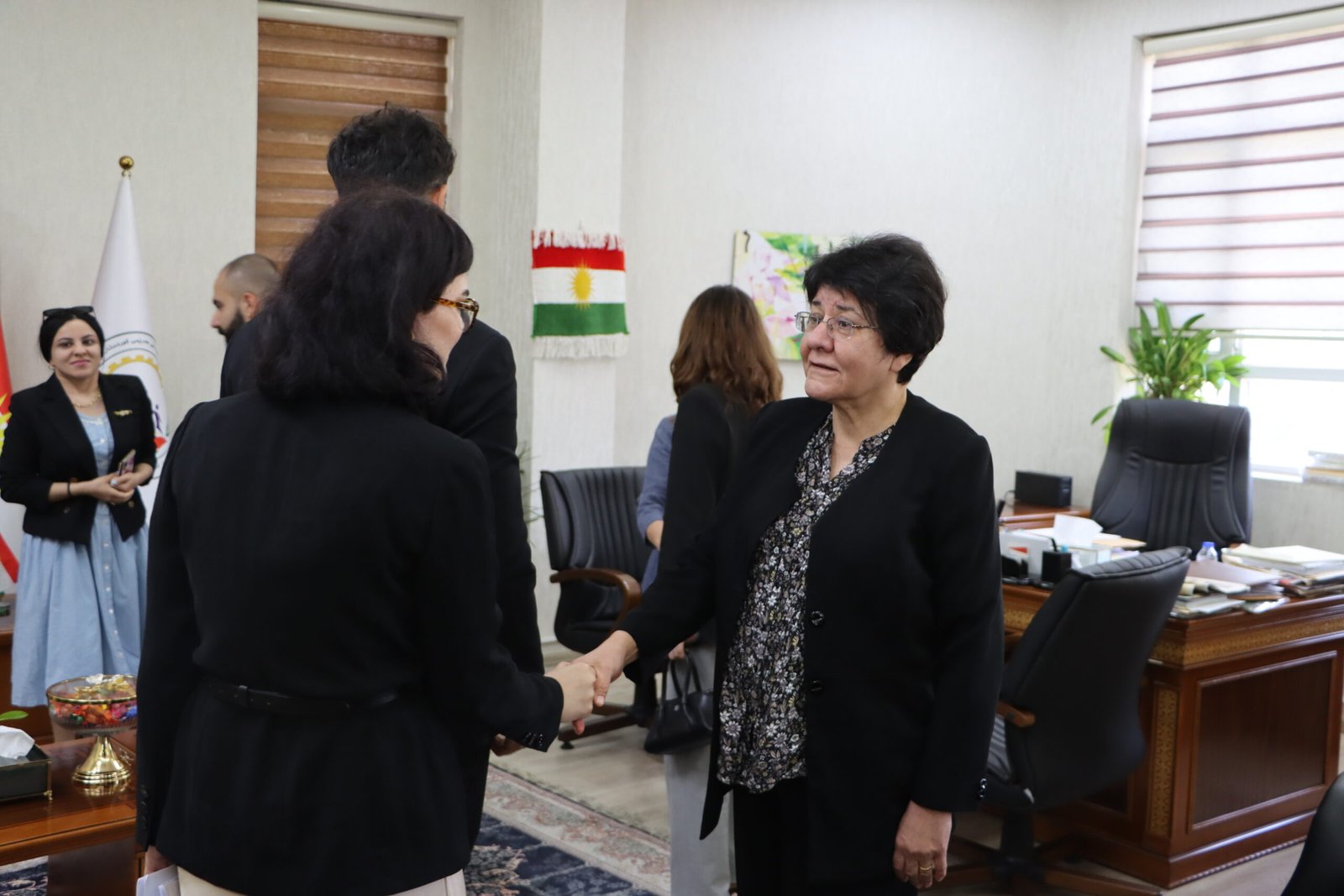 Campaigners with CDO's director Mr. Bakhtyar meet the head of MoLSA